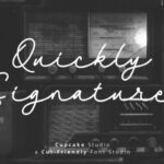 AL Quickly Signature Font Poster 1