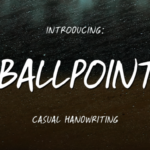 Ballpoint Font Poster 1