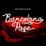 Barcelona Rose Font Poster 1