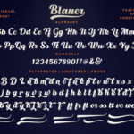 Blauer Font Poster 10