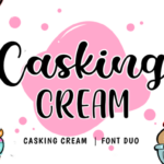 Casking Cream Font Poster 1