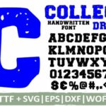 College Draft Font Poster 1