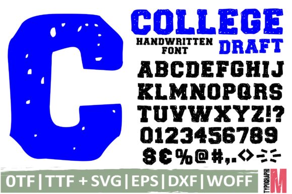 College Draft Font