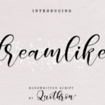 Dreamlike Script Font Poster 1