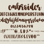 Embroider Font Poster 2