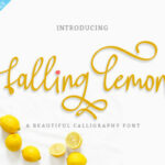 Falling Lemon Font Poster 1