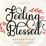 Feeling Blessed Font Poster 1