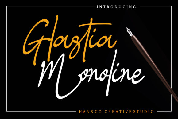 Glastia Monoline Font