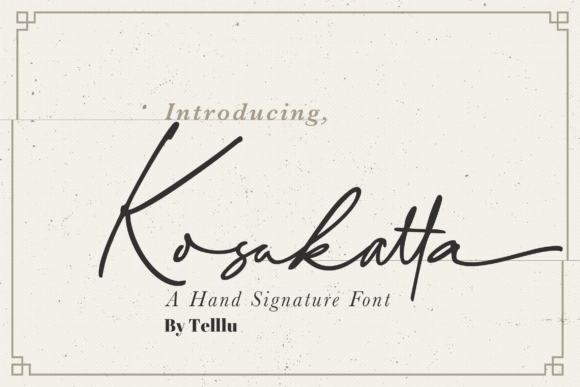 Kosakatta Font Poster 1