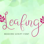 Leafing Font Poster 1