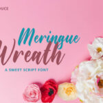 Maringue Wreath Font Poster 1