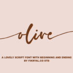 Olive Font Poster 1