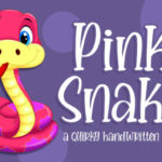 Pink Snake Font Poster 1