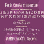 Pink Snake Font Poster 5