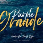 Purple Grande Font Poster 1