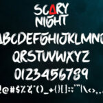 Scary Night Font Poster 6