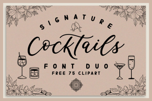 Signature Cocktails Duo Font