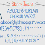 Skinny Jeans Font Poster 2