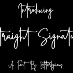 Straight Font Poster 1