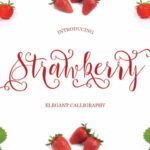 Strawberry Font Poster 7