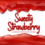 Sweety Strawberry Font Poster 1