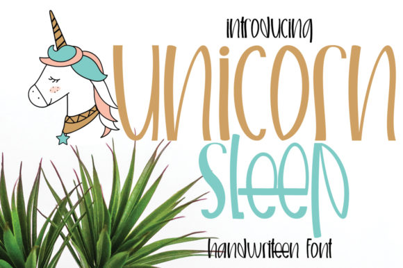 Unicorn Sleep Font Poster 1