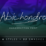 Abichondro Script Font Poster 1