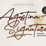 Agustina Signature Font Poster 1