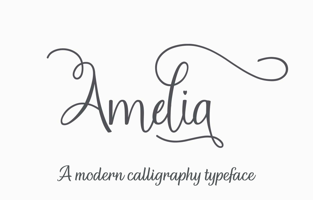 Amelia Script Font Poster 1