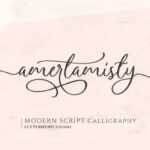 Amerta Misty Script Font Poster 1