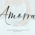 Amorra Script Font Poster 1