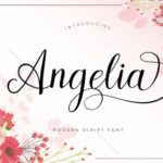 Angelia Script Font Poster 1