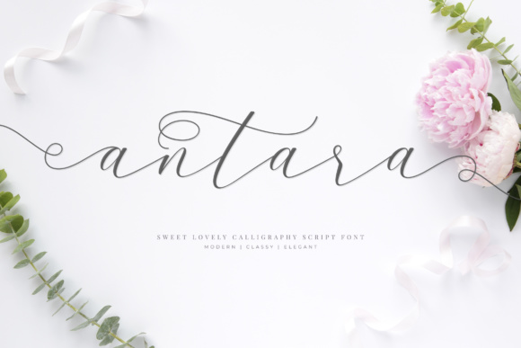 Antara Script Font Poster 1