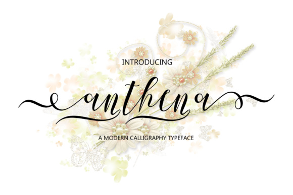 Anthena Script Font Poster 1