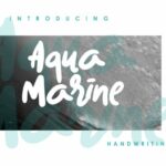 Aqua Marine Font Poster 1