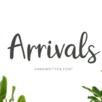 Arrivals Font Poster 1