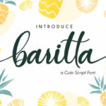 Baritta Script Font Poster 1