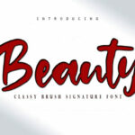 Beauty in Red Font Poster 1