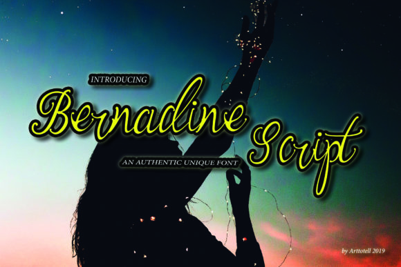 Bernadine Script Font Poster 1