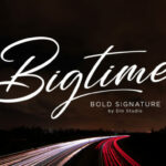 Bigtime Script Font Poster 1