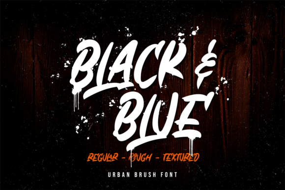 Black & Blue Font Poster 1