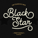 Black Star Family Font Poster 1