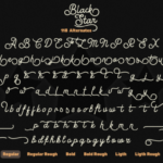 Black Star Family Font Poster 12