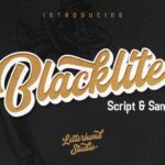 Blacklite Script Font Poster 1