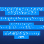 Blue Pen Script Font Poster 6