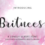 Britnees Script Font Poster 1