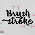 Brush Stroke Font Poster 2