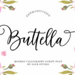 Buttella Script Font Poster 7