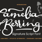 Camelia Berring Script Font Poster 1