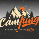 Camping Font Poster 1